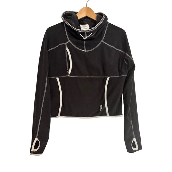 FP Movement Care On The Run Fleece Size XS Funnel Neck Hoodie NWT Free People Po - Picture 1 of 8